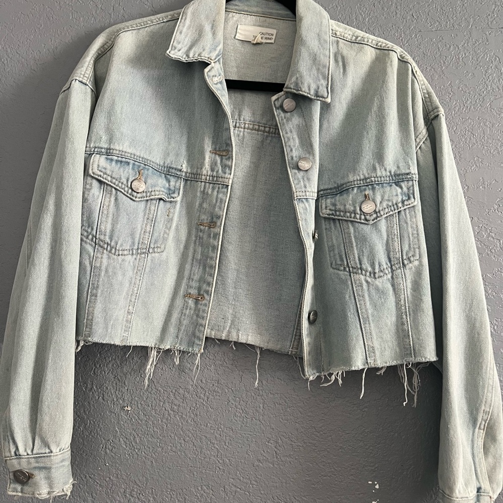 Caution To The Wind Marshall’s Light Blue Denim Jacket